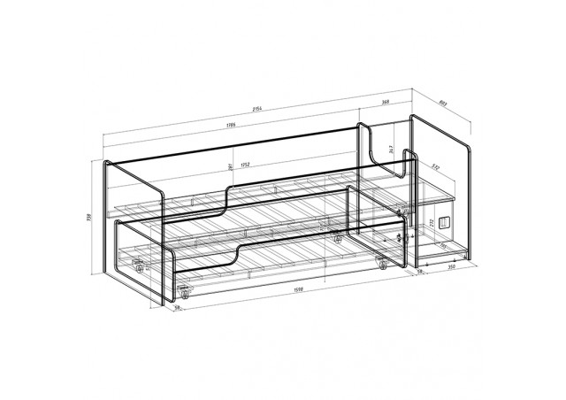 Детская выкатная кровать Легенда К302.41 в Соликамске